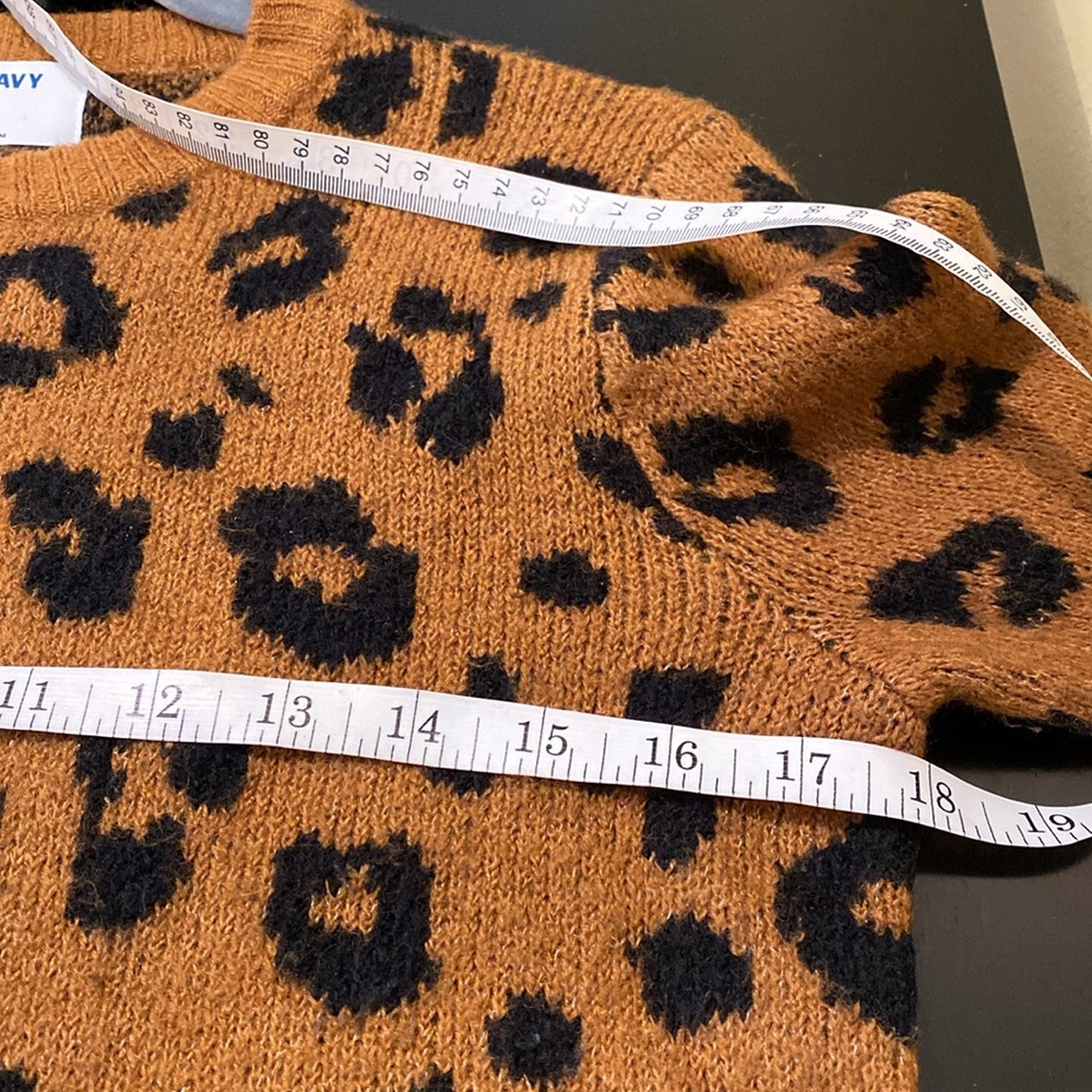 Old Navy Leopard Animal Print Sweater Petite Small - Picture 5 of 8